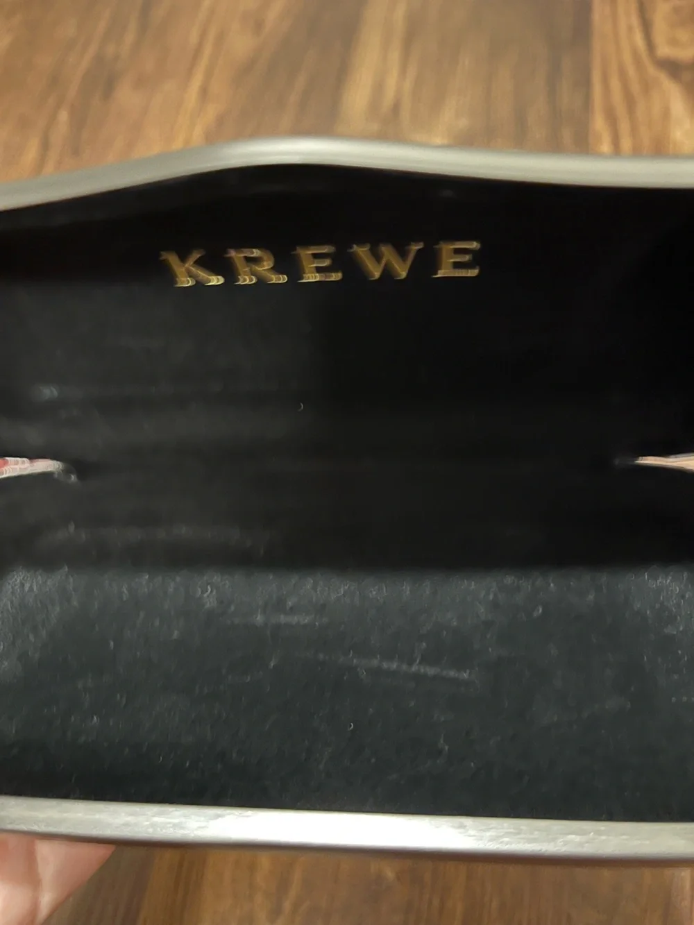 KREWE Sunglasses Hard Case Black Clamshell Microfiber